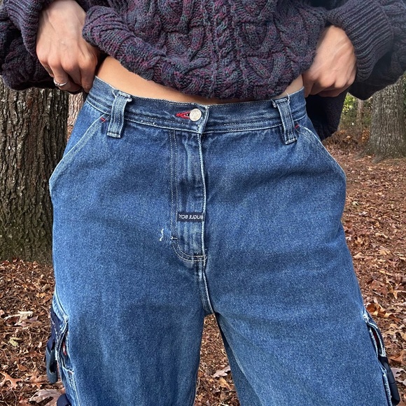 Rare Vintage Bugle Boy jeans that turn into shorts/capris - Picture 3 of 15